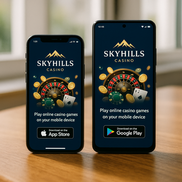SkyHills Casino - iOS und Android Apps - Mobile Browser-Lösung für Österreich