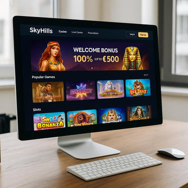 SkyHills Casino - Desktop Design - Übersichtliche Benutzeroberfläche für österreichische Spieler